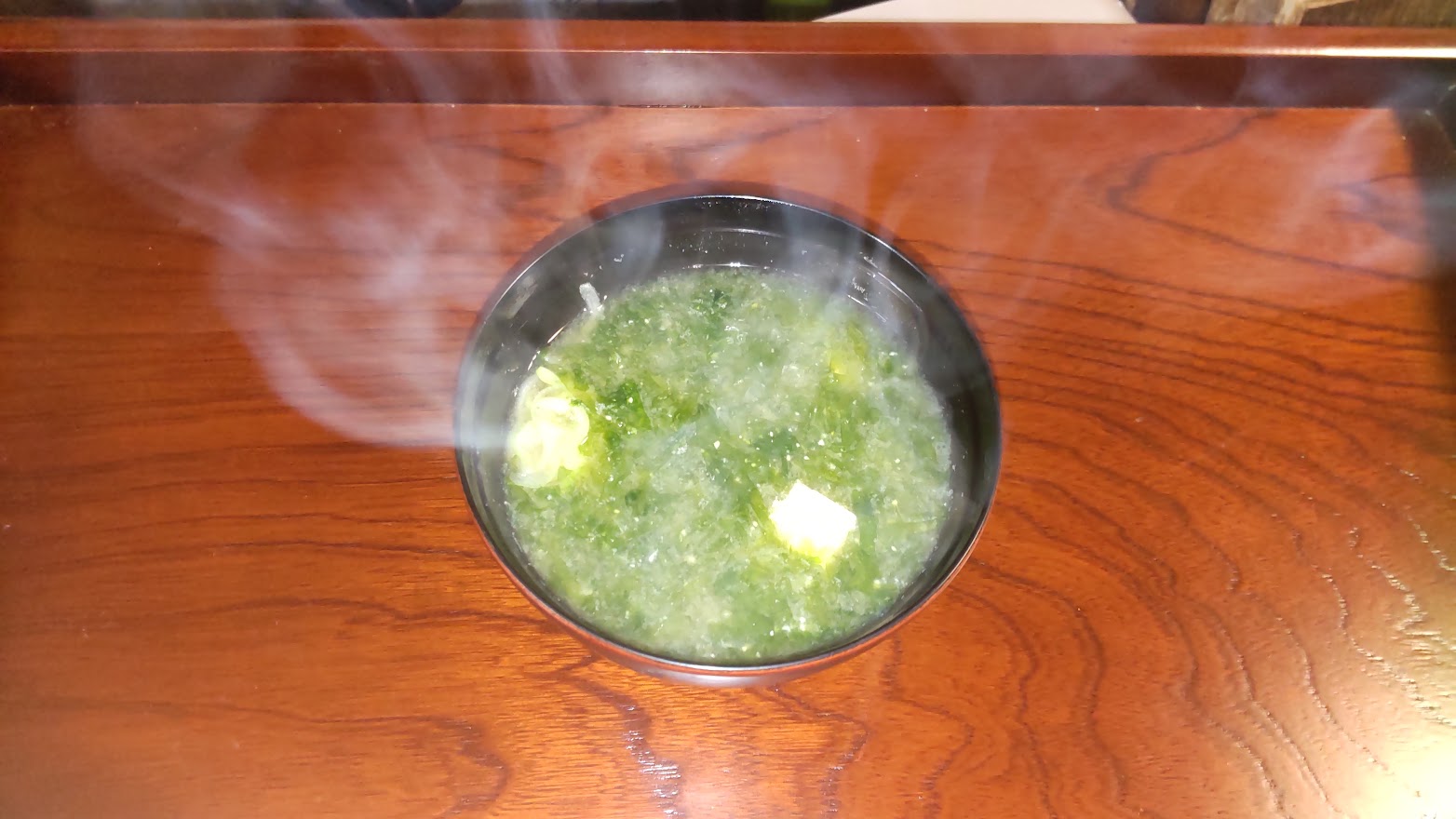 松川浦の生アオサの味噌汁